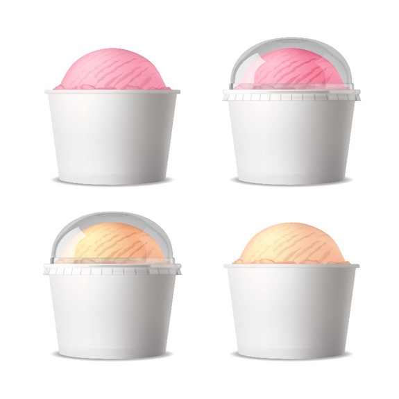 Ice Cream Cups with lids